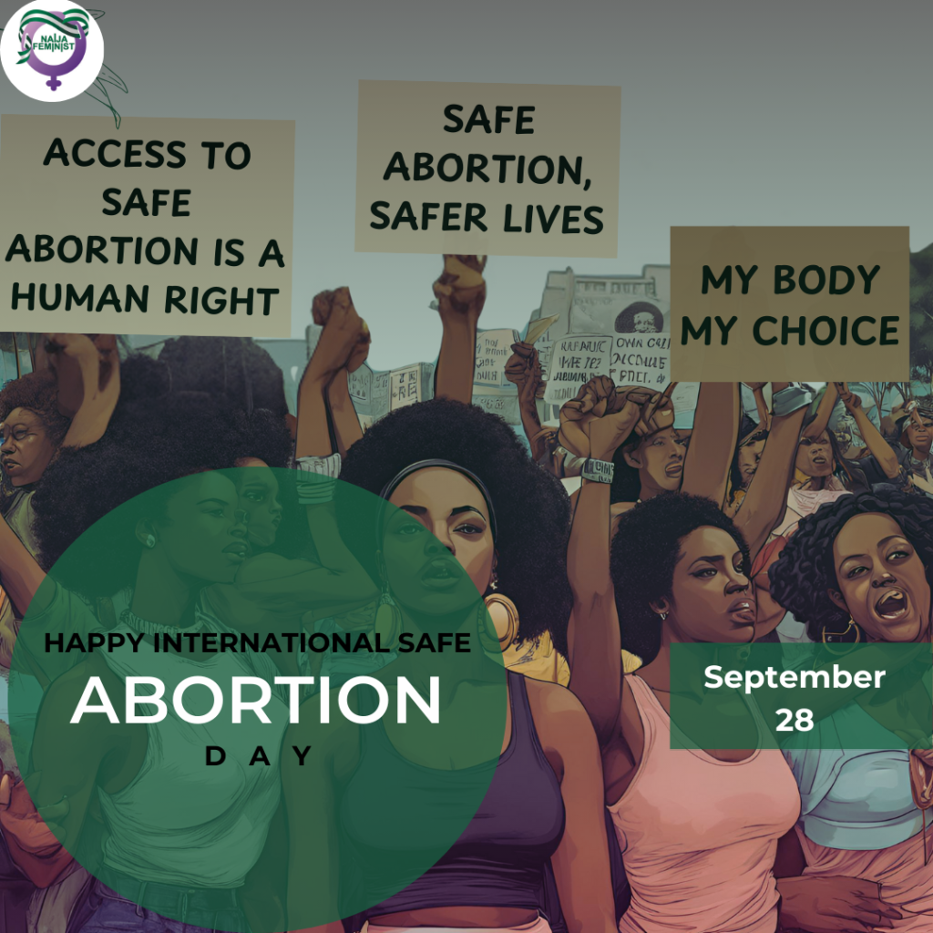 An AI illustration showing black women protesting for abortion rights