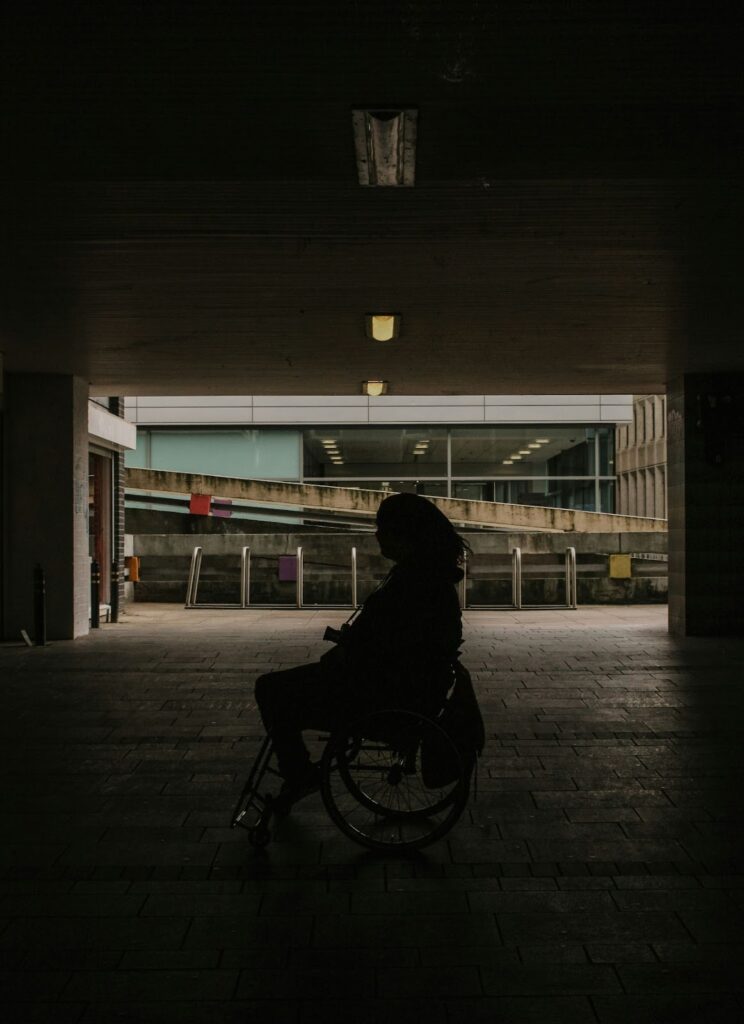 Image illustration of a woman with a disability.