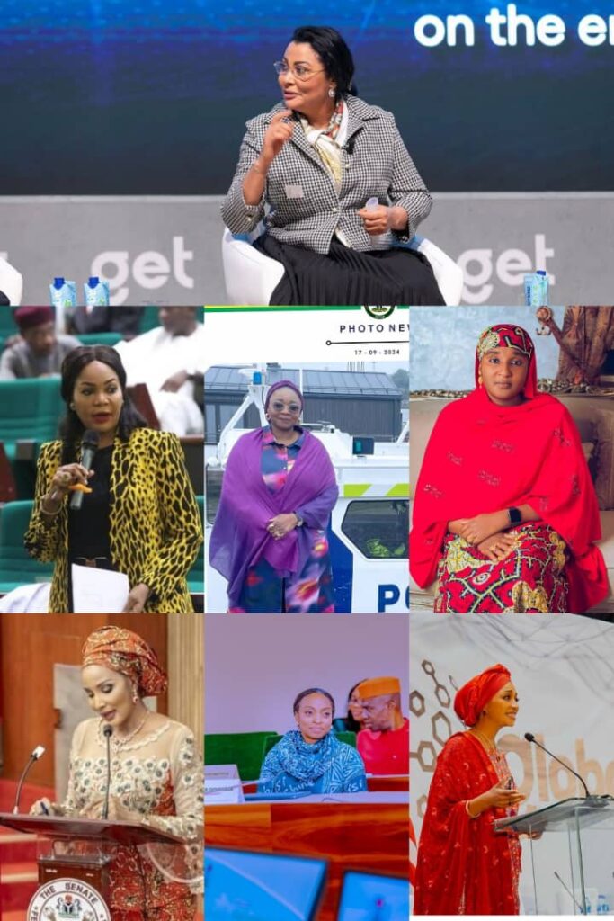 A photo collage of Female Ministers in Tinubu’s current Ministerial cabinet.