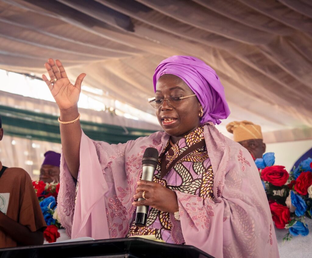 Senator Idiat Oluranti Adebule during the Mega Empowerment Programme.