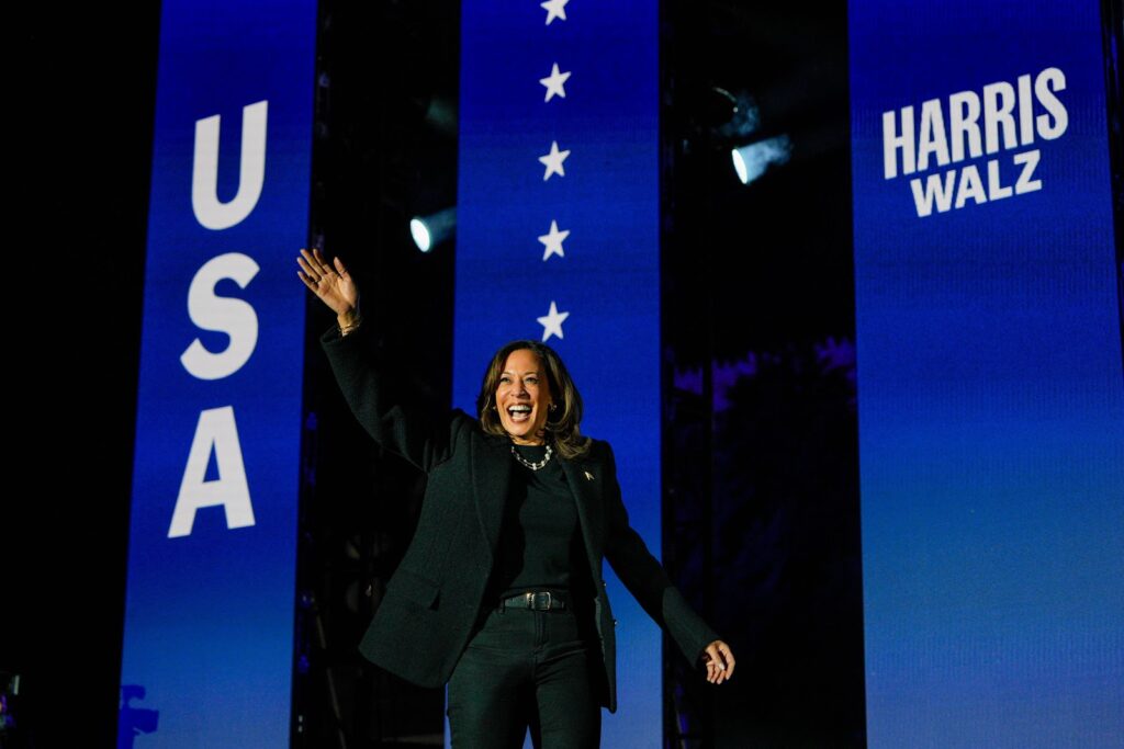 Vice President Kamala Harris during one of her rallies.