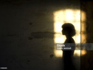 A woman's shadow