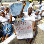 Women protesting against femicide.