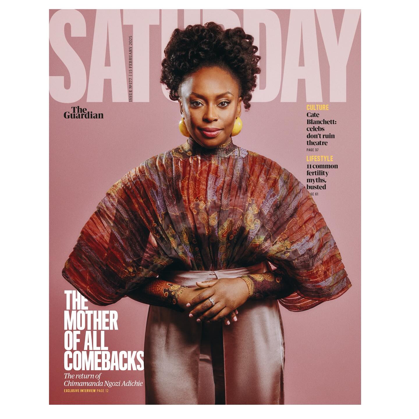 Chimamanda Ngozi Adichie in a cover magazine.