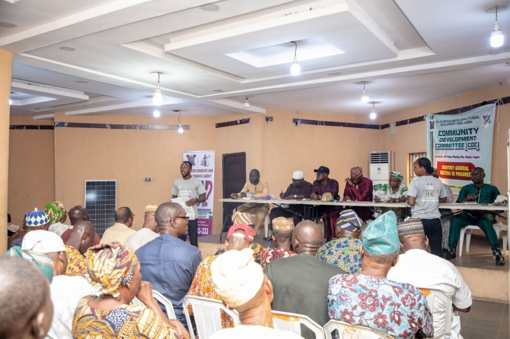 DSVA engaging residents in SGBV Awareness and Prevention. Photo source: Lagos DSVA