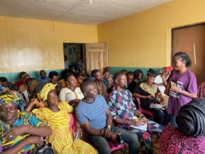 Ms. Odumbo educating attendees on SGBV. Photo source: Lagos DSVA on X