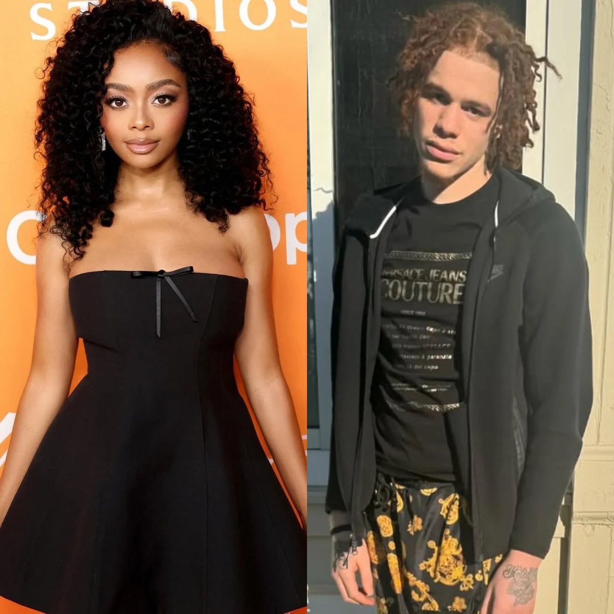 Photo collage of Skai Jackson and Deondre. Photo source: Buzzing Pop on X.