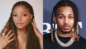 DDG. Photo collage of Halle Bailey and DDG