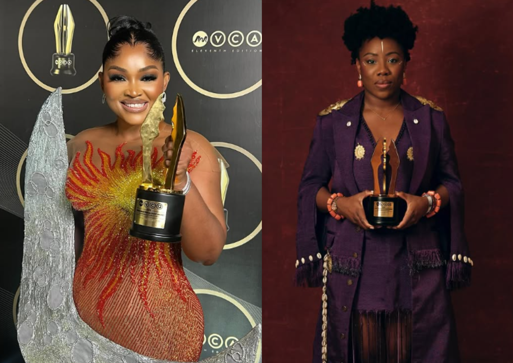 Photo collage of AMVCA winners.