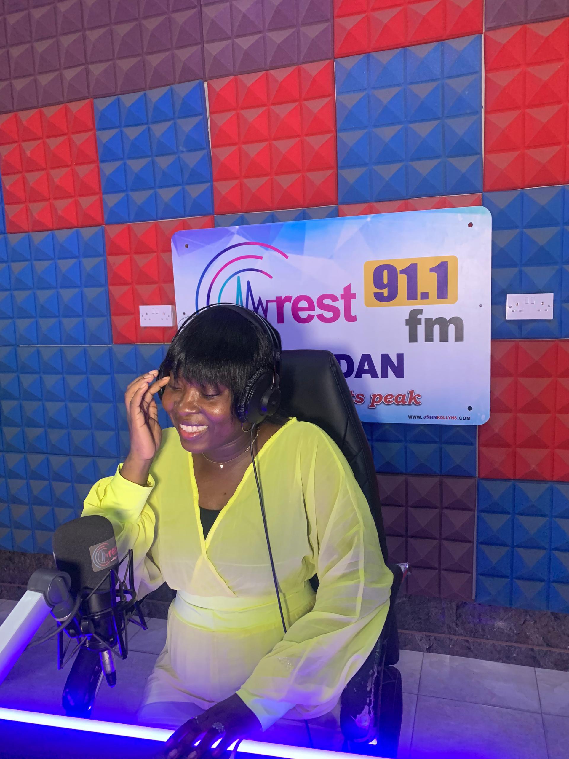 NFM’s Founder, Simbiat Bakare, on Crest FM’s Eve Lounge Show. Photo source: NFM