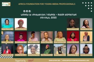 Selected fellows in the Women in Journalism/Gender Reporting category. Photo source:AFYMP on Linkedin