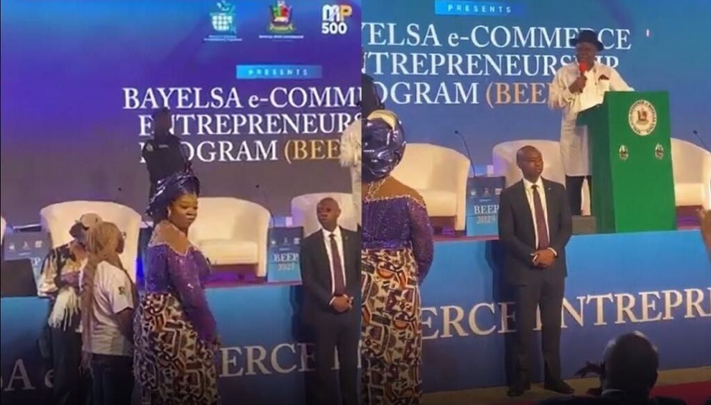 Ms. Tare presented at the Bayelsa E-Commerce Entrepreneurship Programme. Photo source: Instablog9ja on X
