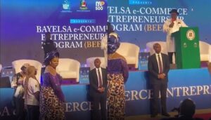 Ms. Tare presented at the Bayelsa E-Commerce Entrepreneurship Programme. Photo source: Instablog9ja on X