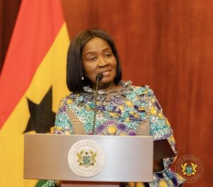 Professor Naana Jane at the swearing-in event. Photo source: NJOAgyemang on X