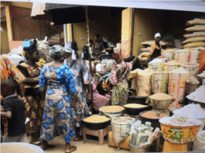 Foodstuff traders at Gbagi Market, Ibadan. Photo credit: Oluwapemi Bamidele.
