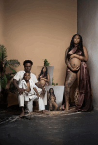 Frenchman, pregnant Dutchess Díor with their son. Photo Source: @oddettem(X)