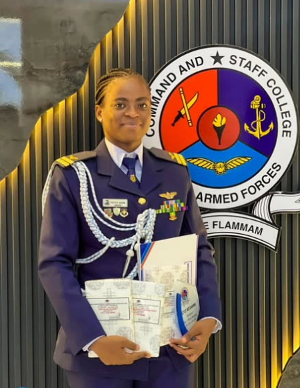 Home Page 2 Flight Lieutenant Kafayat Omolara. Photo source: Nigerian Air force on Instagram