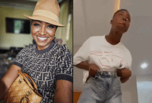 A collage of Kate Henshaw and Peller. Photo Source: HenshawKate(X)