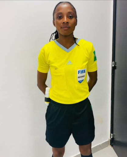 Nigerian referee Yemisi Eunice. Photo source: Yemisi Akintoye on Instagram