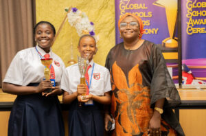 Chimbundom Njoku, Okolo Joan and the School’s Director, Ms. Ebele Njoku. Photo source: Nigeria Stories on X