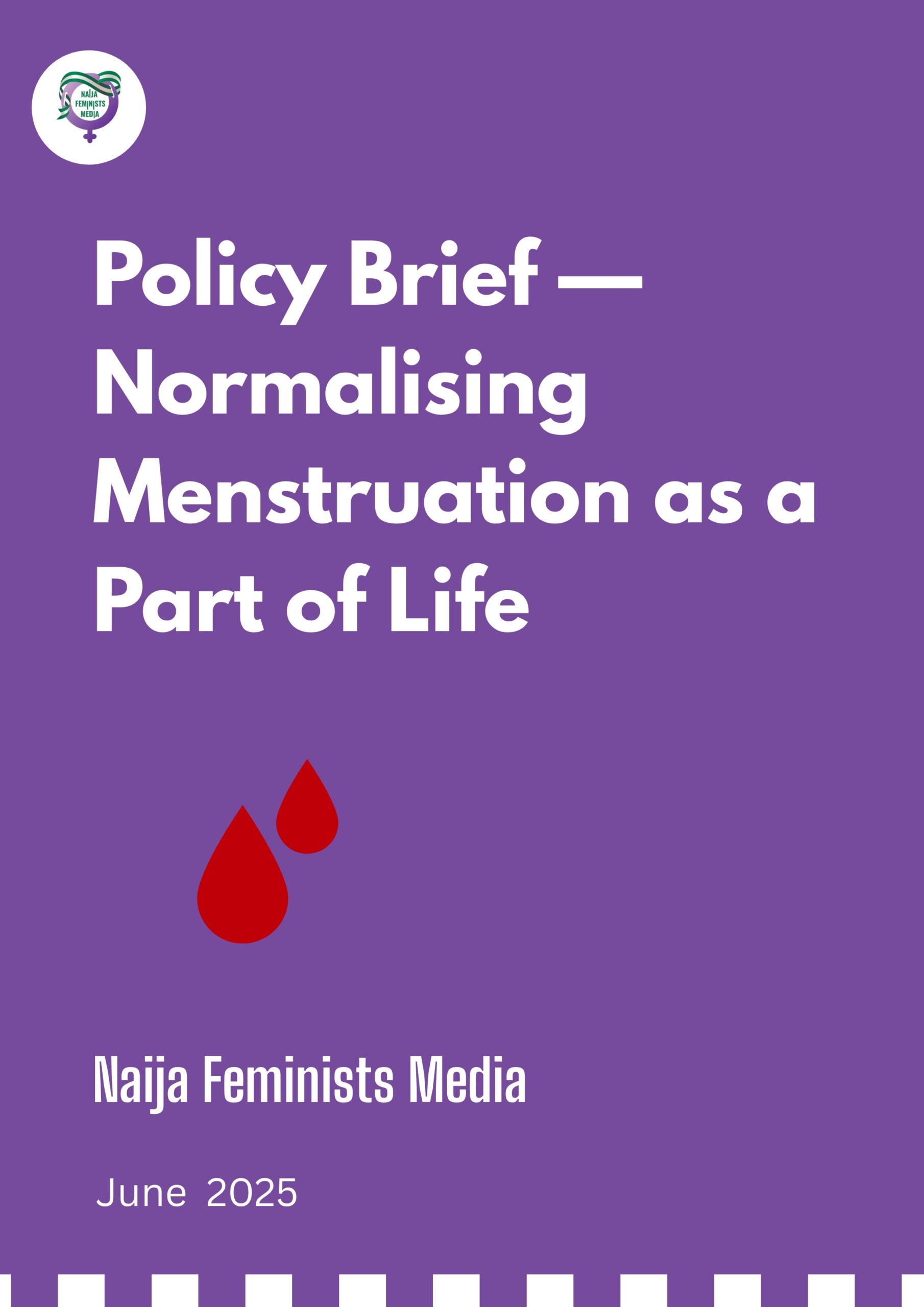 Policy Brief — Normalising Menstruation as a Part of Life