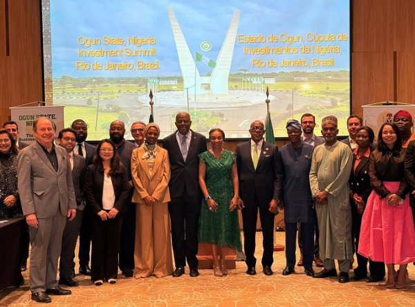 Nigeria Minister of Industry, Trade and Investment, Dr. Jumoke Oduwole and stakeholders at the Ogun State, Nigeria Investment Summit. Photo Source: @joduwole