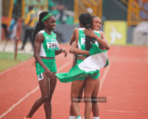 Team Nigeria at the African Junior Championships. Photo source: Makingofchamps on Instagram