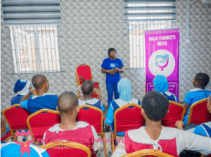 Naija Feminists Media training students on gender equality and media. Photo source: TGPI