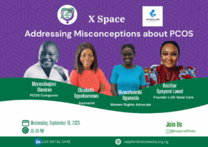 Naija Feminists Media hosts X Space on PCOS. Photo source: Naija Feminists Media