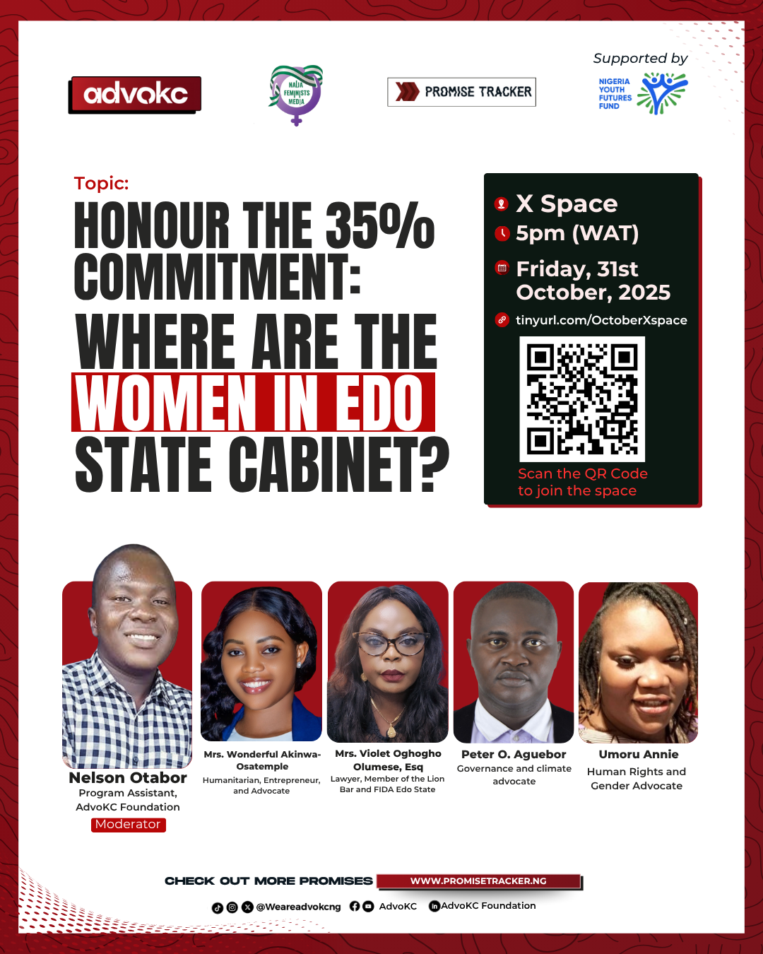 Events flyer including speakers at the event. Photo Credit: AdoKC Foundation.