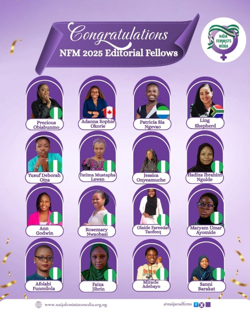NFM 16-member editorial fellows. Photo source: Naija Feminists Media
