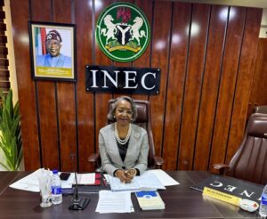 Acting INEC Chairperson, Ms May Agbamuche-Mbu. Photo credit: INEC X handle