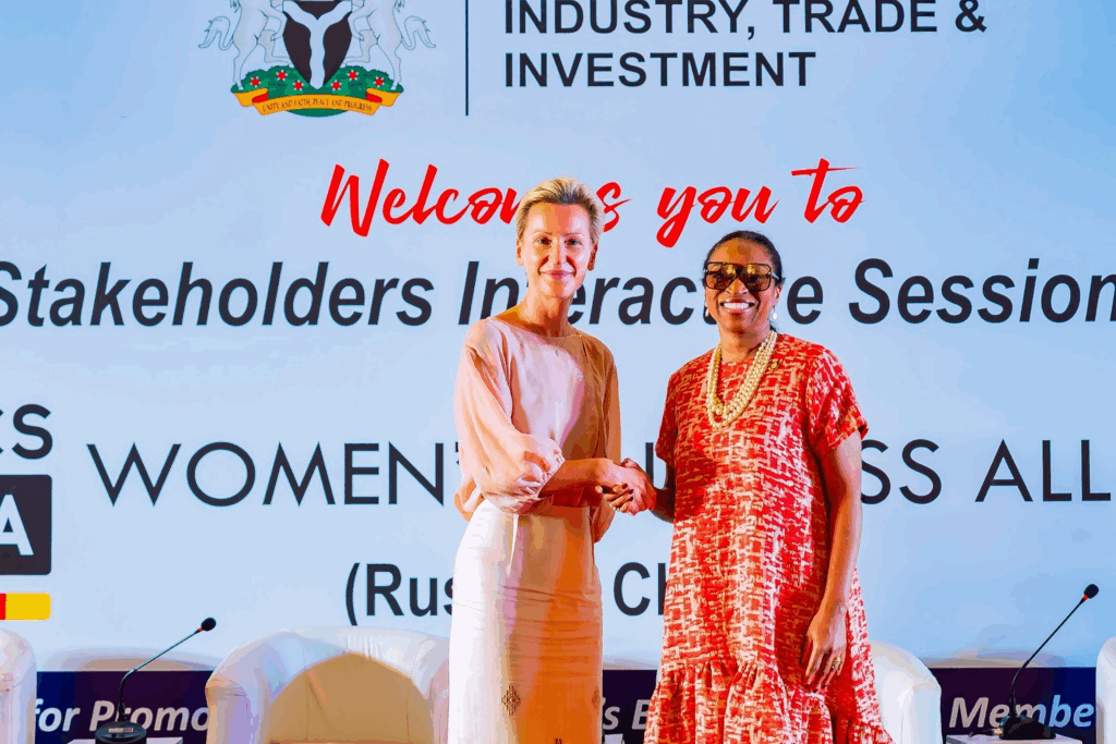 Honourable Jumoke Oduwole with BRICS representatives lead, Anna Nestrova. Photo credit: Jumoke's X handle