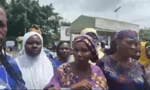 Women protesting at the National Assembly. Photo source: Sahara reporters