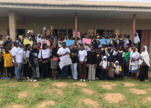 HerBeacon Initiatives (HBI) at Salawu Abiola Comprehensive High School, Osiele, Abeokuta. Photo source: HerBeacon Initiatives (HBI)