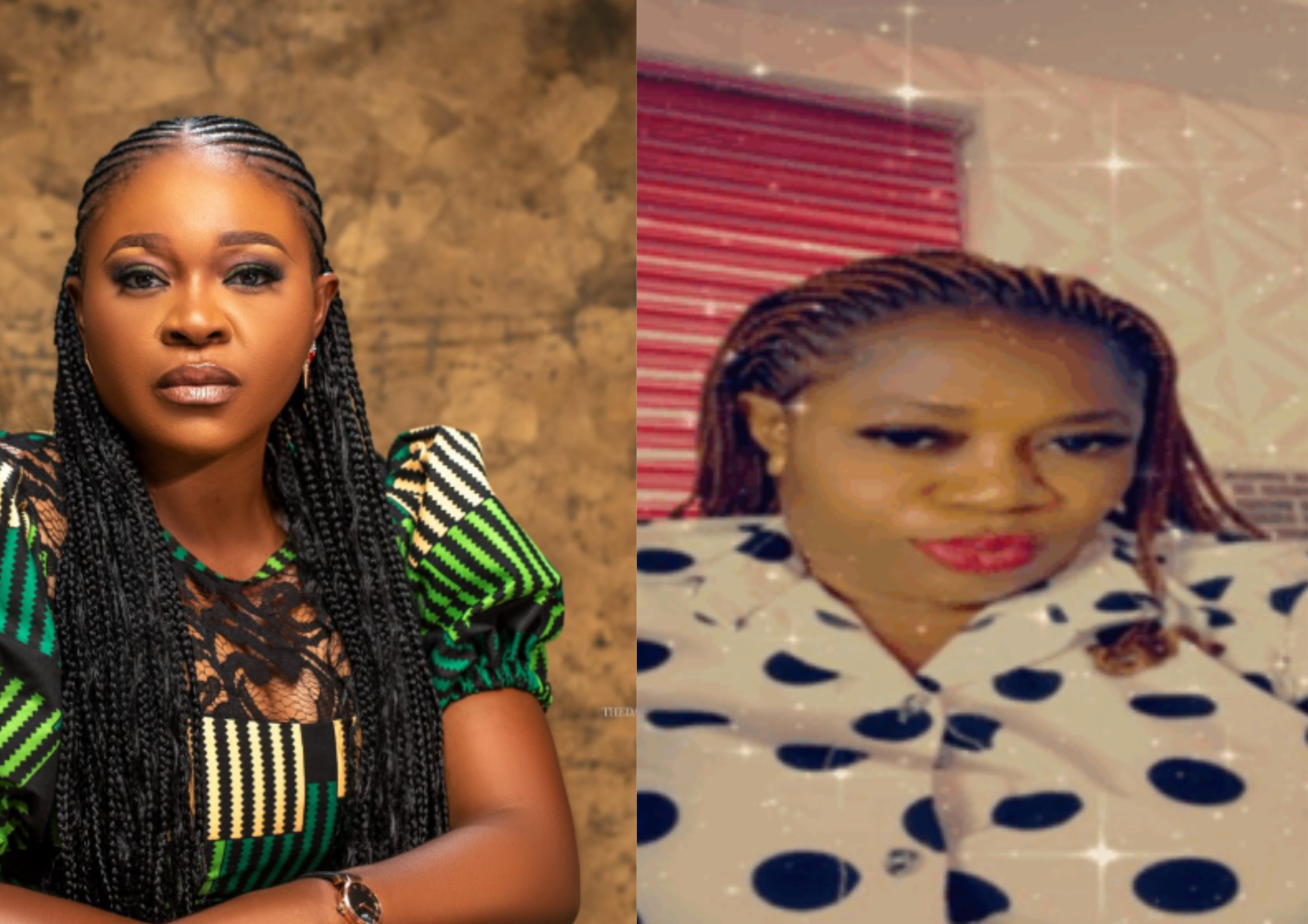 L-R: AAC party candidate Chioma Grace Ifemeludike and NRM party candidate Ndidi Christy Olieh.