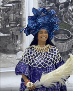 On Women 2 Screenshot of Ciara in Adire.