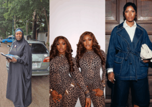 Photo collage of Tiwa Savage, Aisha Yesufu, and WannixHandi