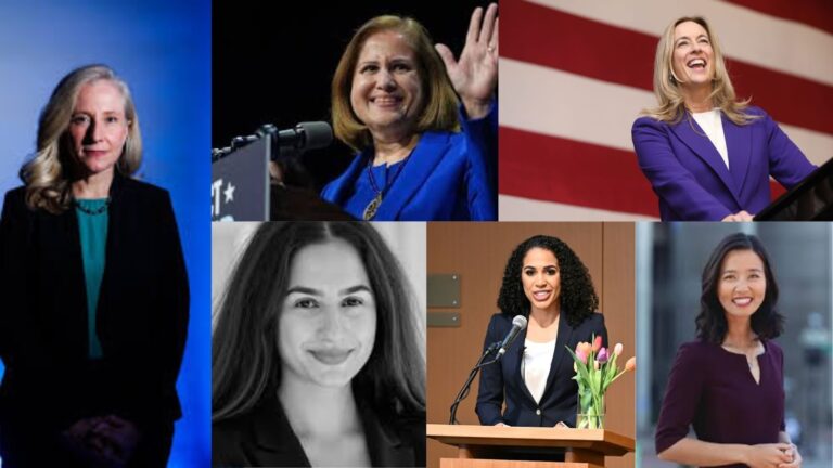 A collage of the six women who won elections across the US.