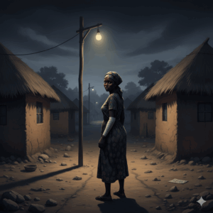 Photo: Illustration of a woman in the night