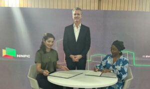 On Women 4 Director-General Tenioye Majekodunmi signs five-year clean energy pact with California at COP30. Photot source: Twitter