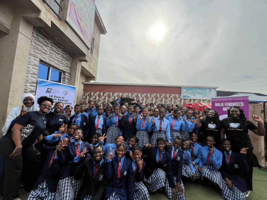 NFM and ICCEF staff with the participants. Photo source: Naija Feminists Media