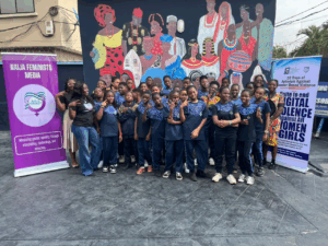 NFM and ICCEF staff with the participants. Photo source: Naija Feminists Media