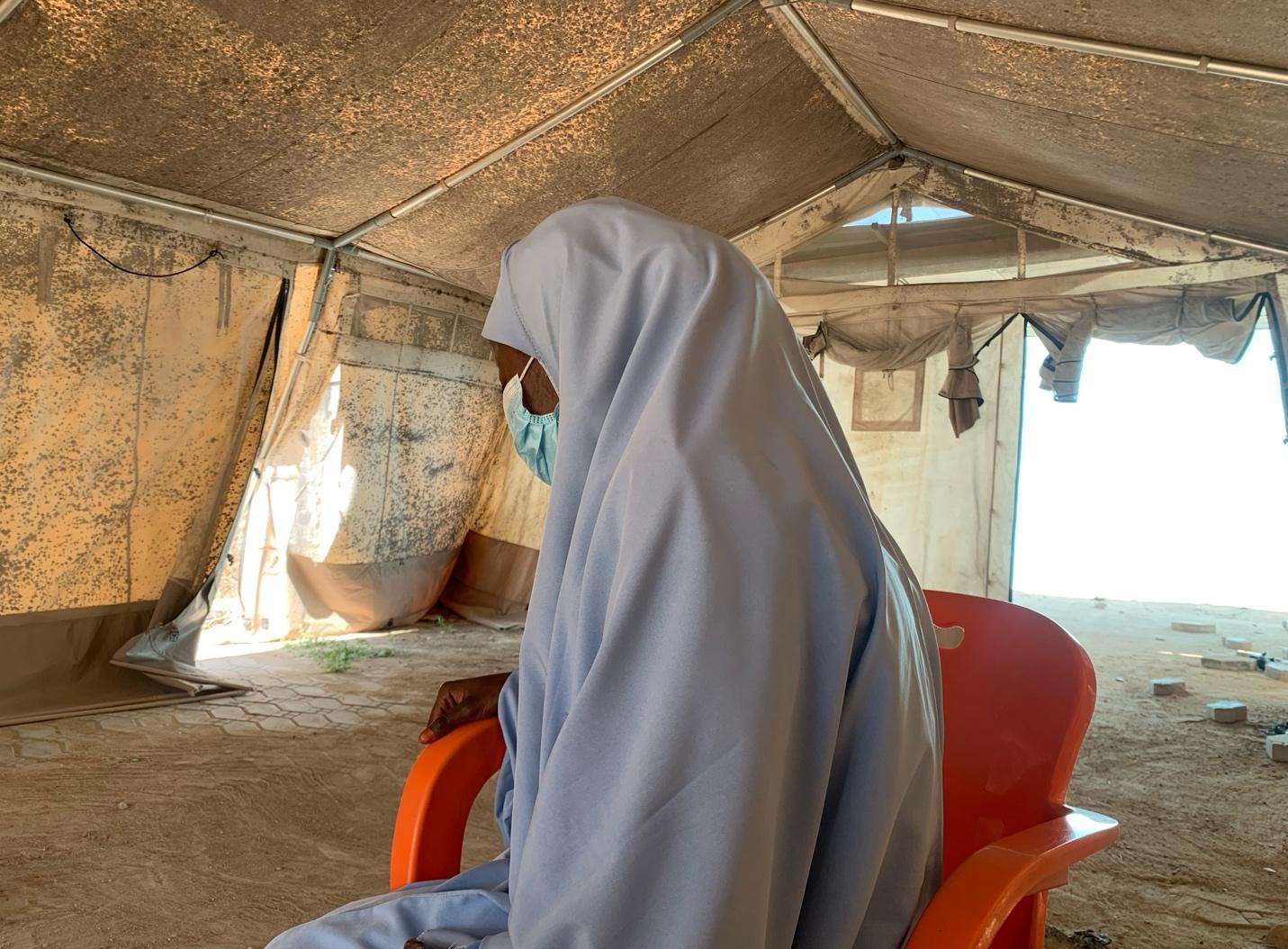 Fatima, at a safe space in Abujan Talakawa PHC, where she’s getting psychosocial support.