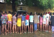 The underage girls rescued from Aguleri Hotels. Photo source: Nigeria stories on X