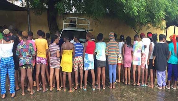 The underage girls rescued from Aguleri Hotels. Photo source: Nigeria stories on X