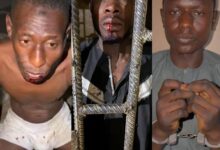 Photo collage of the three suspects arrested for killing a woman and her six children. Photo source: Nigeria stories on X