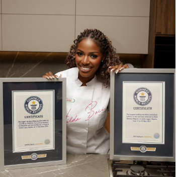 Three-time Guinness World Records holder, Hilda Baci. Photo source: HildaBaci on Instagram