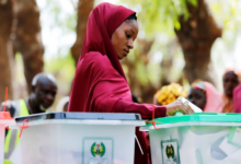 A Nigerian girl voting