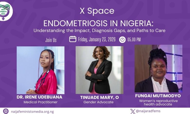 Guest speakers at NFM X space on Endometriosis awareness. Photo source: Naija Feminists Media
